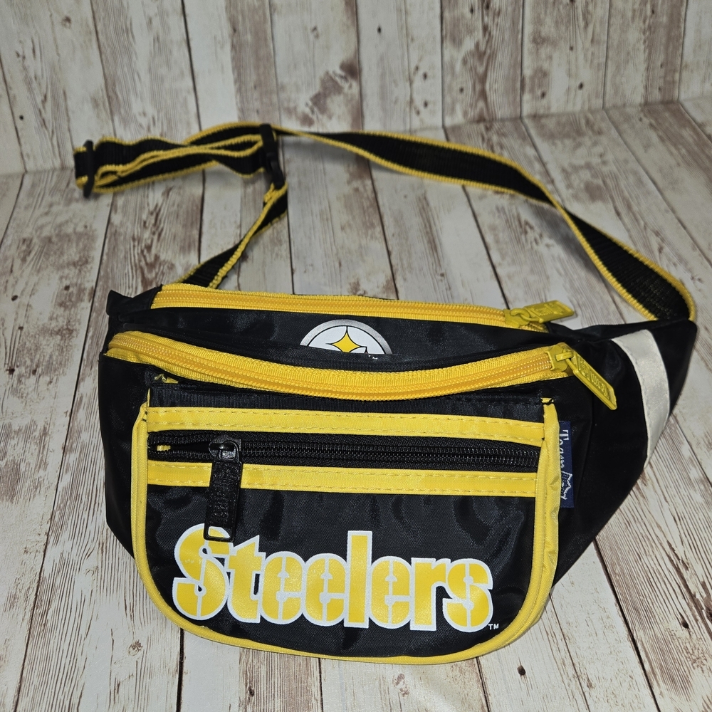 Pittsburgh Steelers Fanny Pack NFL Team A.D.S. Sports Fanny Pack Belt Bag Black - Picture 11 of 15